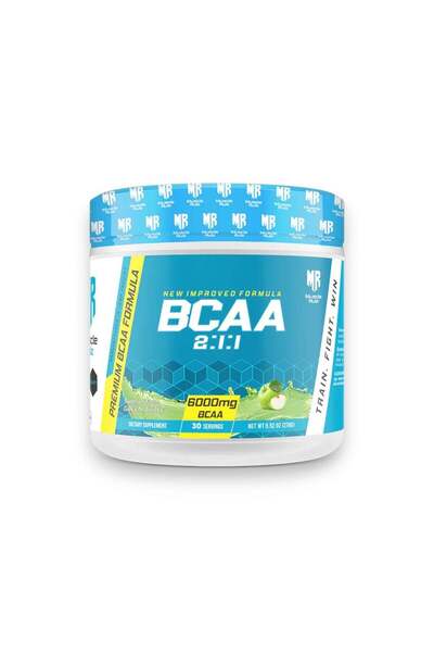 Muscle Rulz تركيبة BCAA ممتازة، 6000 ملغ، بنكهة التفاح الأخضر، 300 غرام