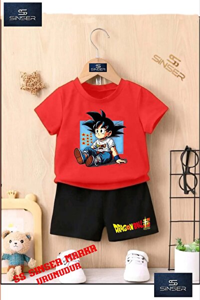 SS SİNSER Children's “Goku Sitting Blue Canvas“ Custom Printed Crew Neck T-Sh...