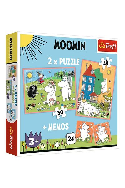 Trefl Joc Memorie si Puzzle Trefl 2 in 1 Memo Moomin