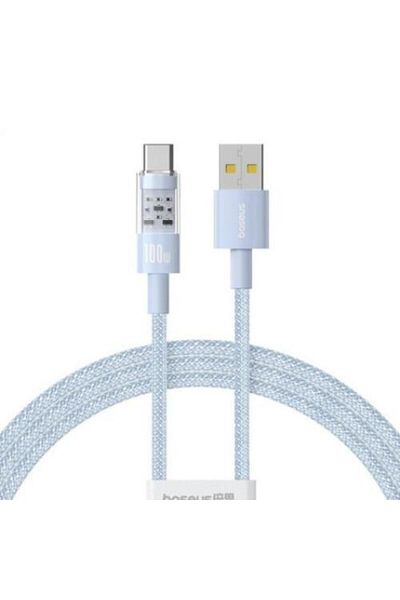 Baseus Cablu alimentare si date Baseus Gem, Fast Charging Data Cable, 100 W, 1m (Albastru)