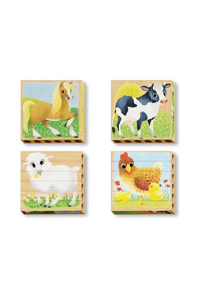 quercetti Puzzle Quercetti Four Bio Farm Animals