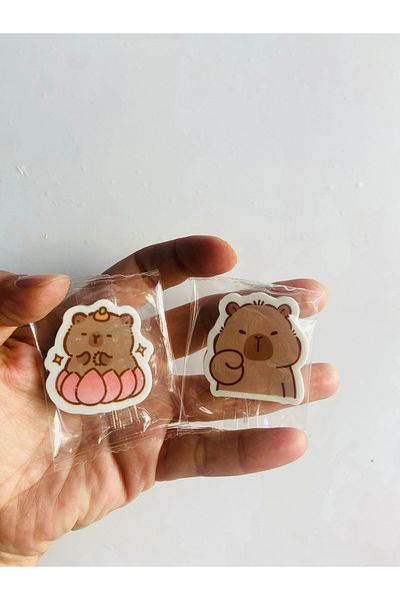 synshop Capybara Kapibara Figure Rubber Eraser (2 τεμάχια)