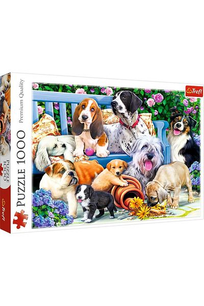 Trefl Trefl Puzzle - Dogs on the Bench 1000 pieces