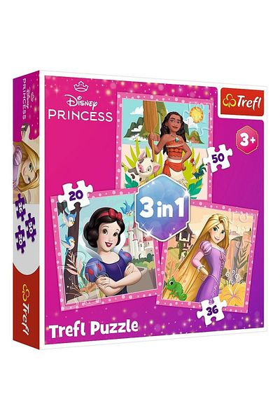 Trefl Trefl 3 in 1 Puzzle - Disney Princess, Wonderful Flowers, 20/36/50 pieces