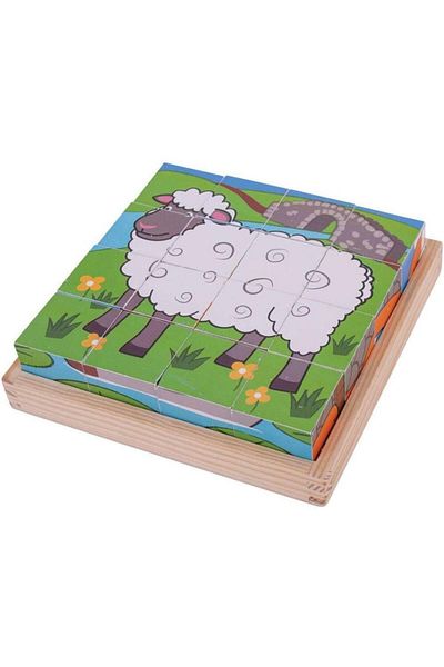 BigJigs BigJigs cubic puzzle, Farm animals