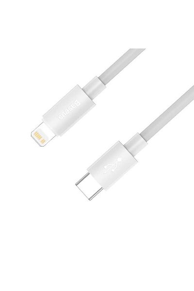 Baseus Cablu de Date Baseus, USB Type-C - Lightning, Fast Charge, PD 20W, 1.5m, Alb