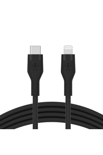 Belkin Cablu de incarcare Belkin, Boost Charge Flex, Silicon, USB-C la Lightning, 2M, Negru