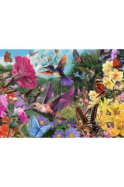 Trefl Trefl Premium Plus Puzzle - Tea Time, Hummingbird Garden, 1000 pieces