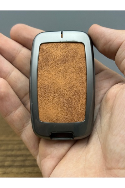 Mavi Keys Range Rover Land Rover Smart 2012 și mai târziu Husă de protecție pentru chei din piele cu 5 butoane, maro