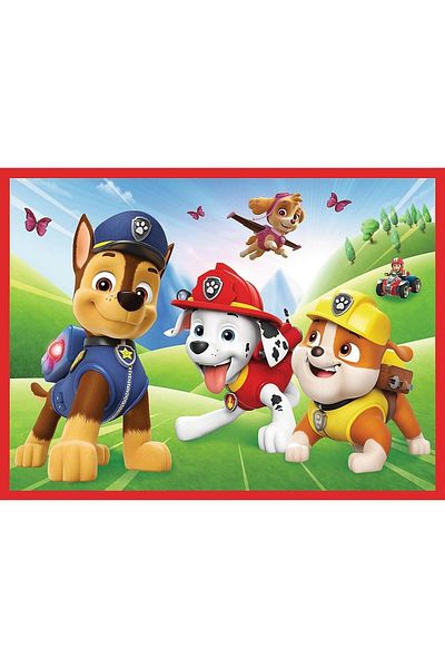 Trefl Set of 2 puzzles + Trefl memory game - Paw Patrol, Team in action, 30/48 pieces