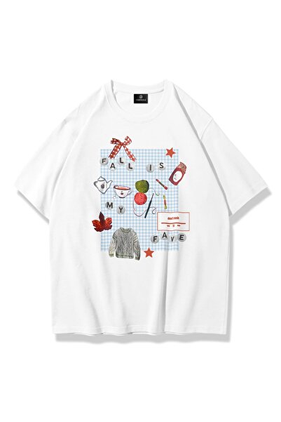 Trendiz Women's Fall Is My Fave Tshirt White