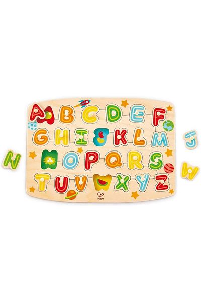 Hape Puzzle din lemn Hape Litere, 27 piese