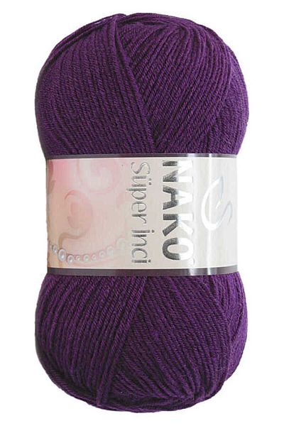 NAKO Πλεκτό νήμα χειρός Super Pearl 3260 Plum