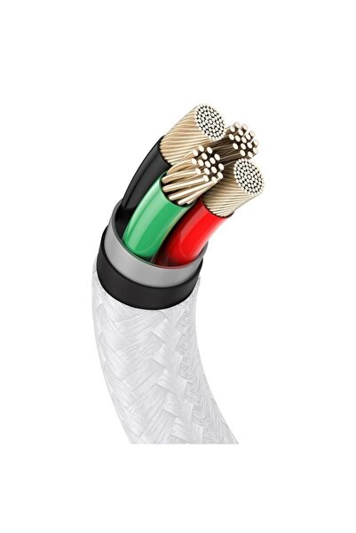 Baseus Baseus Cafule Metal Charging and Data Transfer Cable, USB/Lightning, 18W, 2.4A, 1m, White