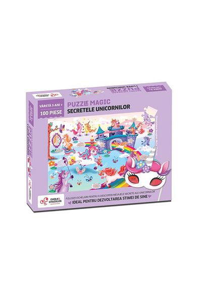 Chalk and Chuckles Magic puzzle - Secrets of the unicorns (100 pieces)