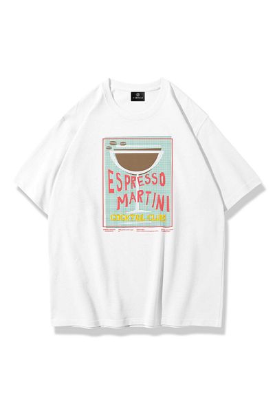 Trendiz Unisex Espresso Martini Αφίσα Μπλουζάκι Λευκό