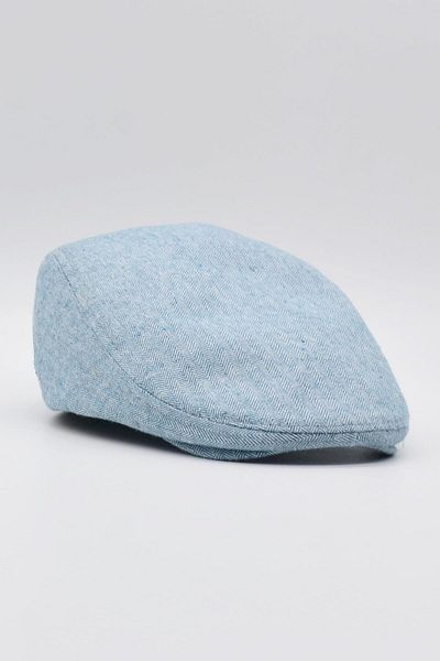 Külah Men's London Cap 100% Cotton Gatsby Ivy Cap Hat Blue