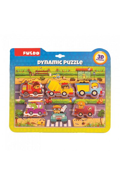 PUEDO TOYS Traffic puzzle, 17 pieces