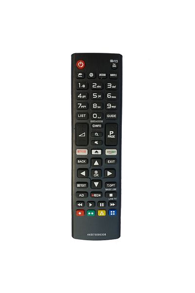 Bogadini LG AKB75095308 Remote Control For LCD/LED With Netflix Button, Original Functions, Black