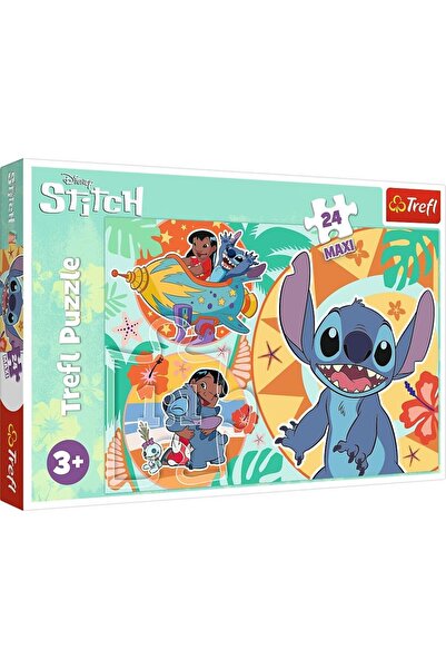 Trefl Puzzle Maxi Trefl - Disney Stitch, Ziua vesela a lui Lilo si Stitch, 24 piese