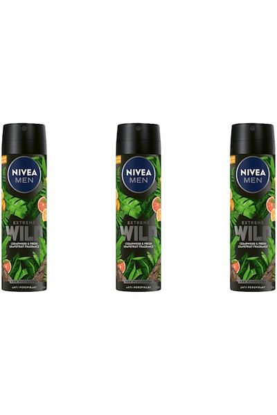 NIVEA Set 3 x Deodorant Anti-Perspirant Spray Nivea Extreme Wild 150ml, Limited Edition