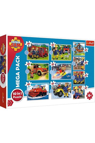 Trefl Puzzle Trefl 10 in 1 Fireman Sam Rescues Fireman Sam