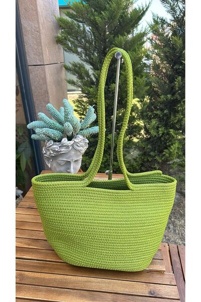 DOLCE QUEEN حقيبة نسائية يومية من قش الجوت مع حزام كتف