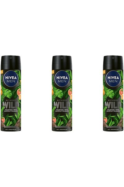 NIVEA Set 3 x Deodorant Anti-Perspirant Spray Nivea Extreme Wild 150ml, Limited Edition