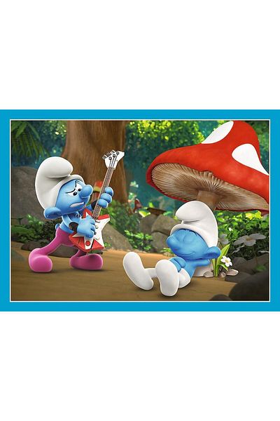 Trefl Trefl 4 in 1 children's puzzle - Smurf Village