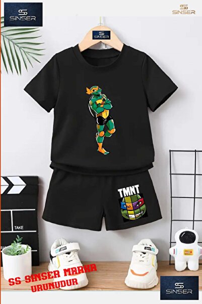 SS SİNSER Tricou cu gât rotund cu imprimeu special pentru copii UNISEX „NINJA...