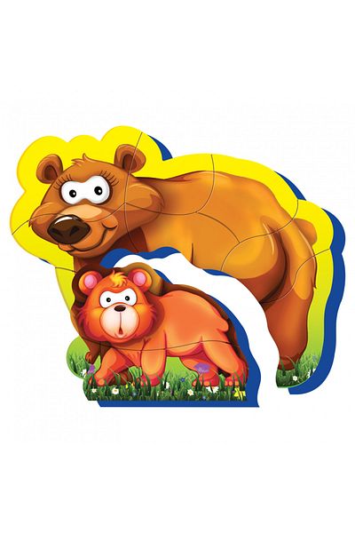 PUEDO TOYS Puzzle Mother and baby bear, 8 pieces