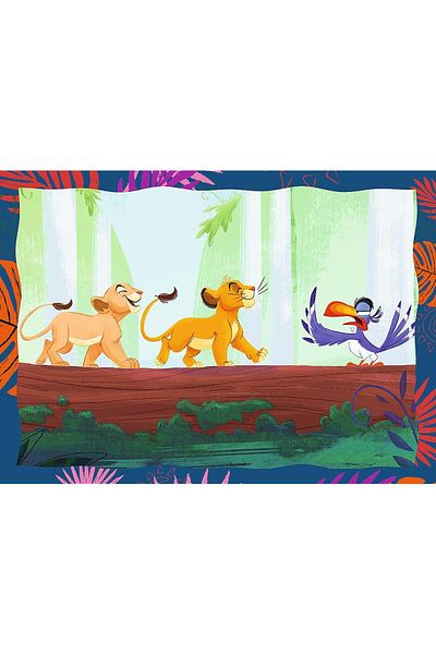 Trefl Trefl 4 in 1 children's puzzle - The Brave Lion King