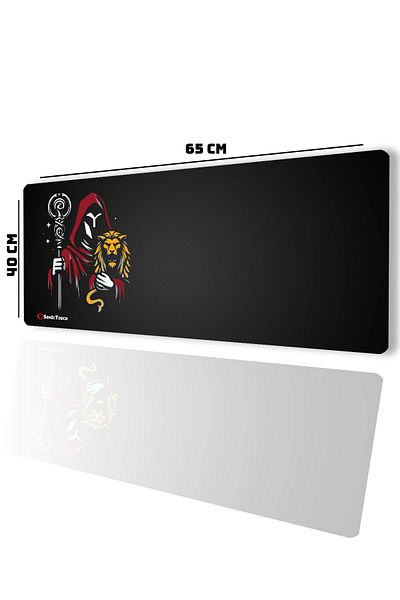 SonicTouch لوحة ماوس للوحة مفاتيح UltraGrand Deep Yellow Red Black Seamless Xl Gaming Player مقاس 40 × 65 سم