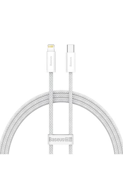 Baseus Cablu de date Baseus CALD000002, Incarcare rapida, Lightning - USB-C, 20 W, 1m, Alb