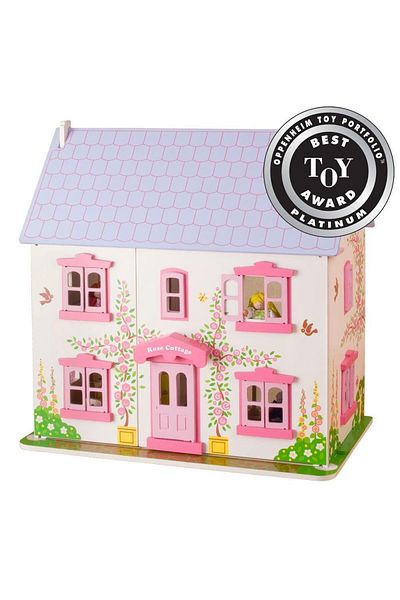 BigJigs BigJigs JT101 Wooden Dollhouse, Rose