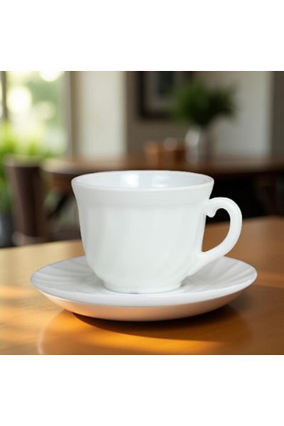 Houzi 12 Piece Cup & Saucer Set Opal ware