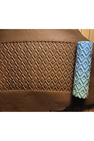 Enbceramic 10 cm Seramik & Polimer Kil Desen Oklavası Doku Rulosu