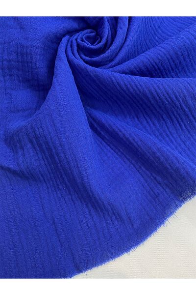 Yiğit Kumaş Saks Blue Muslin Fabric
