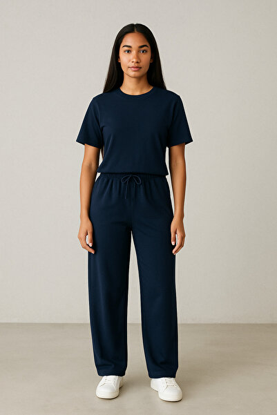 BARLİZ Γυναικείο Βασικό Σετ Μπλούζα-Παντελόνι χωρίς στάμπα, απλό, από Modal