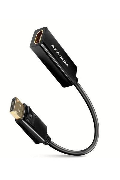 Axagon Adaptor Axagon RVD-HI14N, DisplayPort 1.2 - HDMI 1.4, 4K/30Hz, 15cm (Negru)