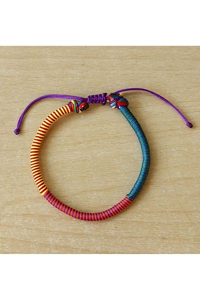 Huayen Atelier Rhythm Multicolor Wrap Rope Anklet