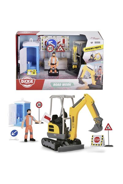 Dickie Set Excavator Wacker Neuson Dickie Toys, 15 cm, cu accesorii