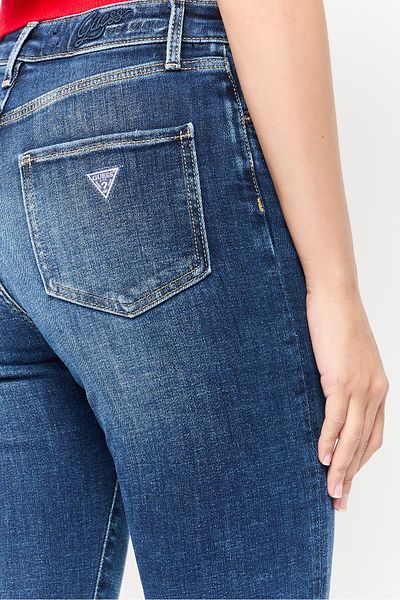 Guess Women Skinny Fit Washed Stretchable Denim Jeans, Blue