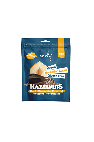 MELY GLUTENSİZ SEKER ILAVESIZ VEGAN CIKOLATA KAPLI FINDIK 50GR