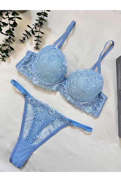 CES'Y LİNGERİE SET DE SUTIEN SEXY DE ZILNIC STILAT CU SUTĂ PUSH-UP SUPORTĂ