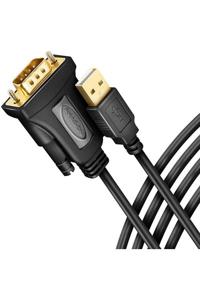 Axagon Cablu adaptor Axagon ADS-1PQN, USB - serial, RS-232, chipset FT232RL, 1.5m, negru