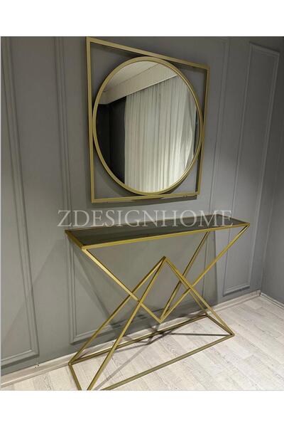 zdesignhome 85 Cm Ayna , 120X30X90 Cm Dresuar Gümüş Zdesignhome