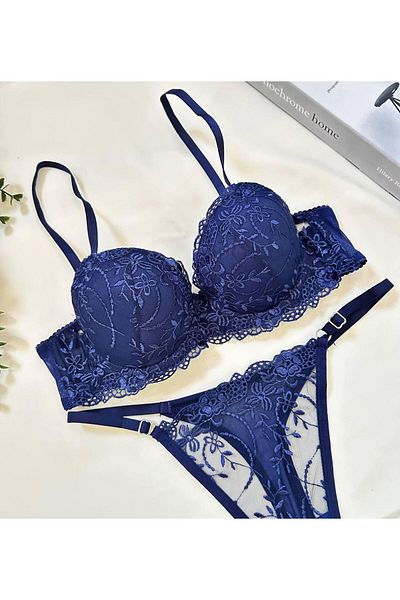 CES'Y LİNGERİE Set sutien cu susținere pentru gard, cu sârmă push-up, sexy, casual și elegant