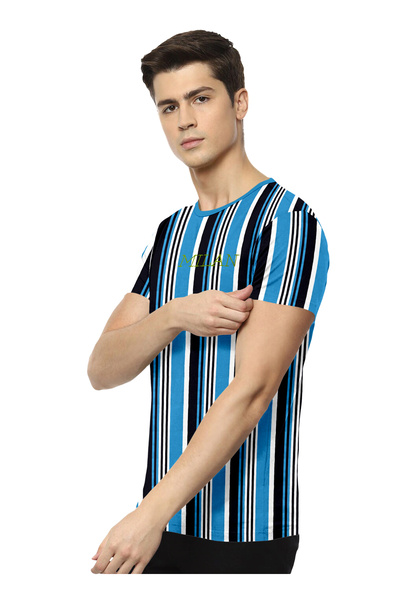 LAUREN SMITH Men’s Cotton Rich Casual Stripes T-Shirt - Lauren Smith Men’s Collection