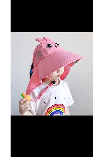 EMKSHOP Uv Protection Extra Wide Children's Hat with Whistle (3-10 Years) (Breathable Fabric)